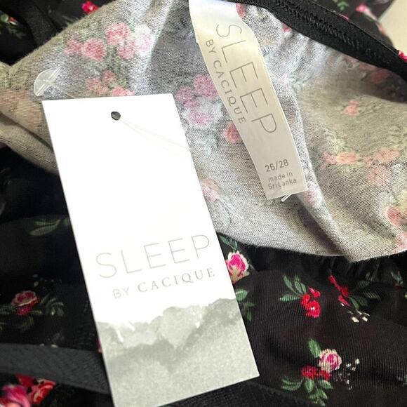 Cacique Lane Bryant NWT Rose Print Knit Sleep Chemise Cami Top Plus Size 26 / 28 - Picture 7 of 9